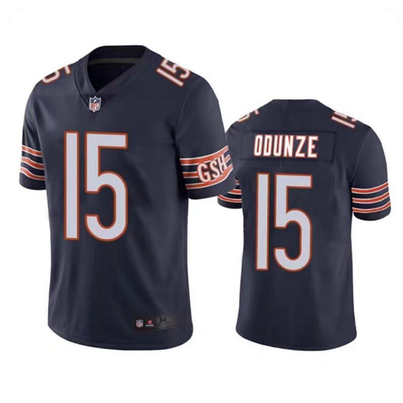 Chicago Bears 15 Odunze Football Jersey Mens Sports Game Training Shirt