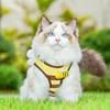 Bee Shaped Small Dog Harness And Leash Set Cartoon Puppy Walking Vest Harness with Wing for Small Dogs Cats