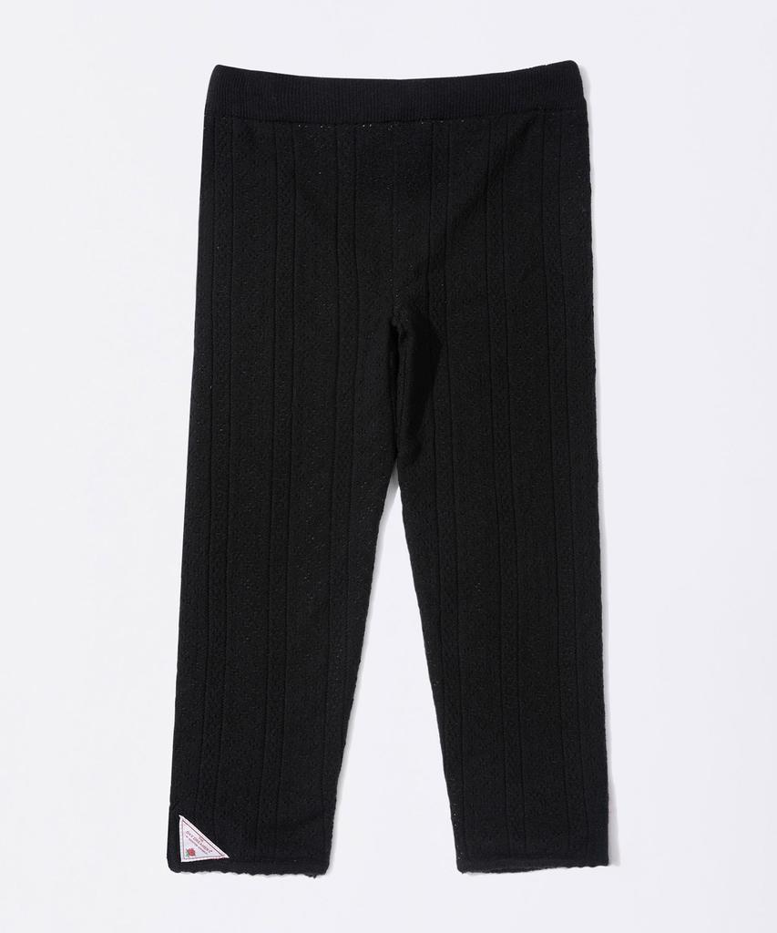 SCULPTOR Eyelet Knit Capri Pants Black
