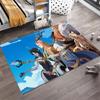 Anime Demon Girl Print Area Rug, Fantasy Game Character Non-Slip Floor Carpet for Bedroom