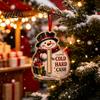 Acrylic Hanging Decorations for Tree 2D Christmas Cash Holder Ornament, Gift Card Fun Accessories Xmas Decor, Reusable Pocket Keepsake Holiday