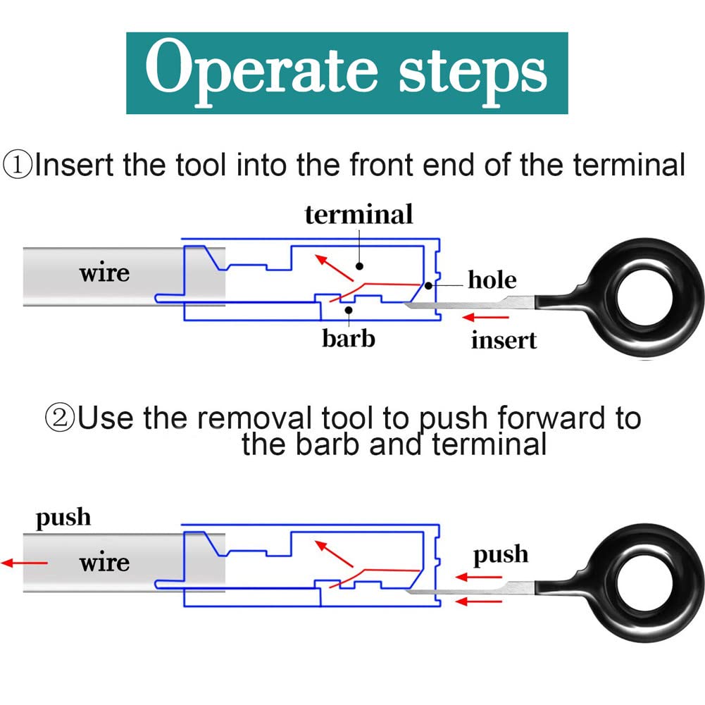 Vignee 82pcs Terminal Removal Tools, Terminal Pin Puller Repair Removal Tools, Car Pin Extractor