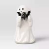 Halloween Specter Ornament Black Bat Pink Pumpkin Figures Statue Miniature Size Resin Specter Holding Pumpkin Party Accessories