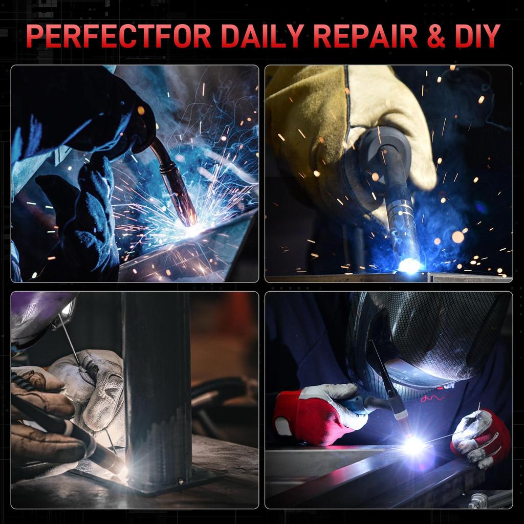 MIG Welder MIG-160 AIR 160A GAS MIG/FLUX MIG/LIFT TIG/MMA 4-In-1 Multiprocess Welding Machine ANDELI LED Digital Display Synergic Control