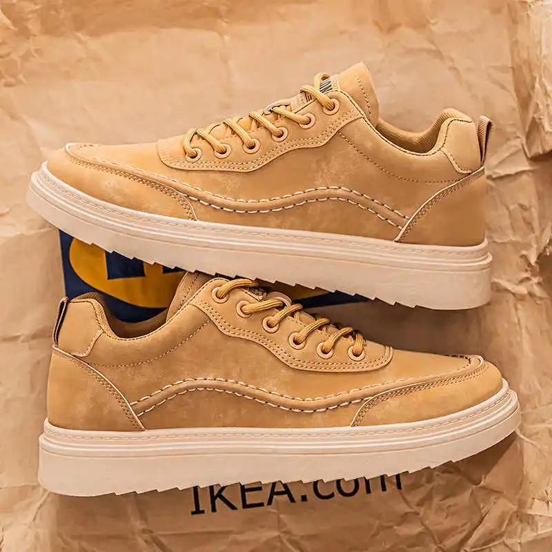 Hiphop In The Forest Retro Basketball Shoes For Men Sneakers Yellow Walking Boot Sports Portable Fashion-man Supplies