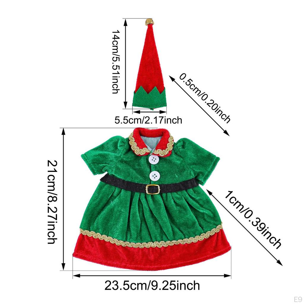 Ubrania z butelek wina wielokrotnego użytku na Boże Narodzenie, pokrowiec na świątecznego elfa do ozdoby domu