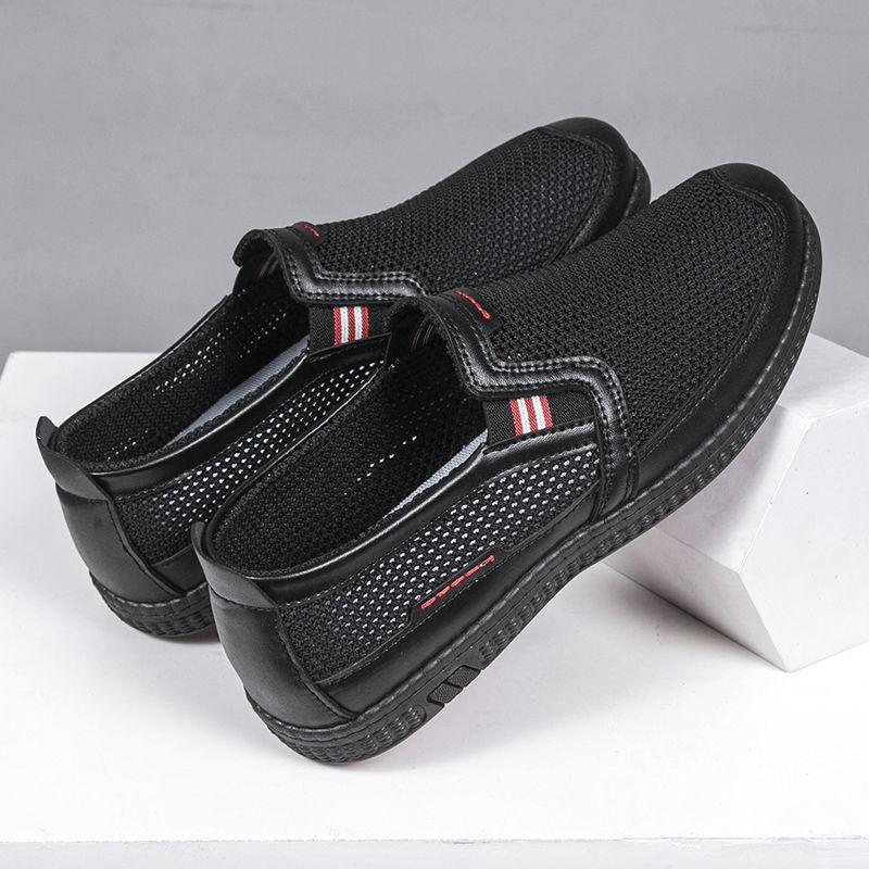 Cloth shoes men's summer casual net shoes mesh cloth surface soft sole breathable non-slip shoes hollow sandals