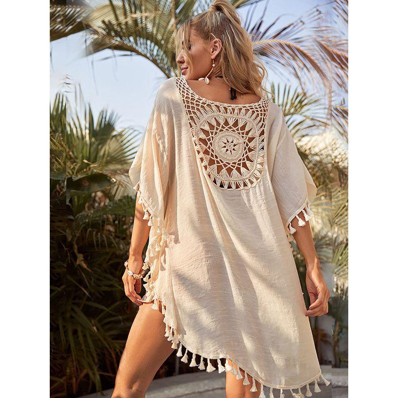 Hollow Out Loose Beach Dress for Women Hollow Loose Beach Dress Women