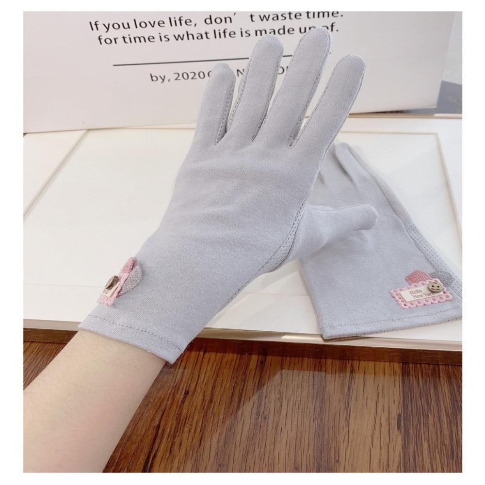 UV Protection Breathable Cotton Gloves Thin Anti-Slip Gloves New Sun Protection Gloves  Women