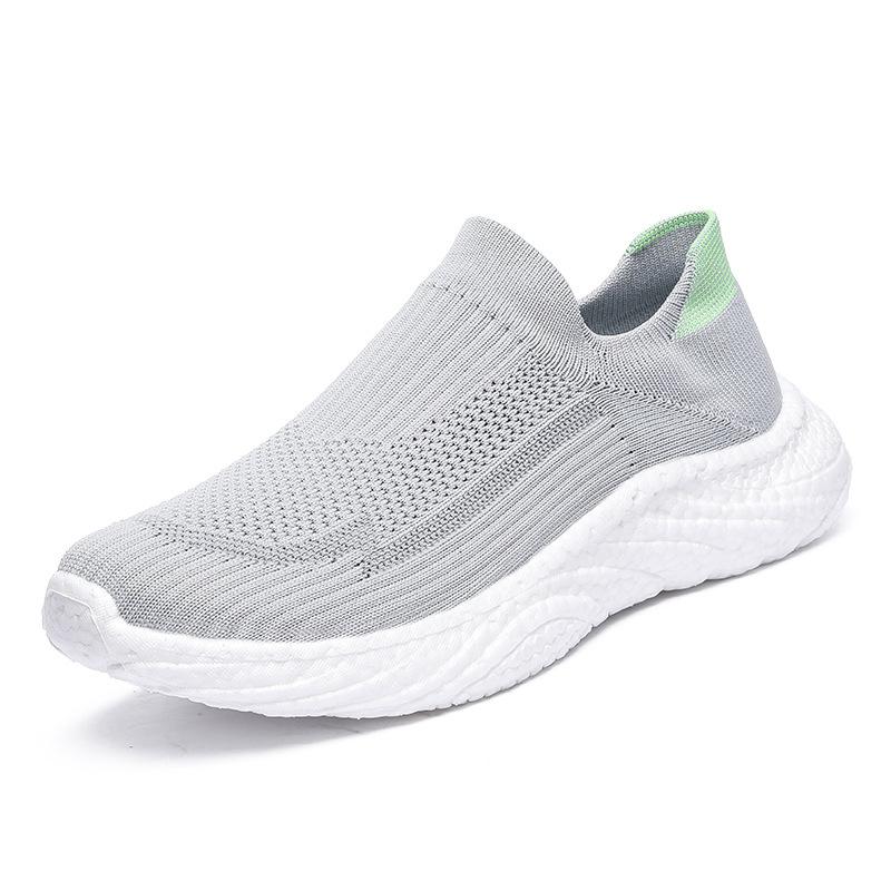 New Breathable Fly-woven Shoes Lightweight Soft-soled Couple Shoes Fashionable and Versatile Casual Outdoor Wear-resistant Non-slip Fly-woven