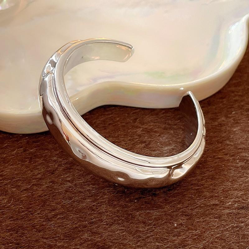 Wave cold wind opening bracelet exaggerated simple design bracelet light luxury jewelry women