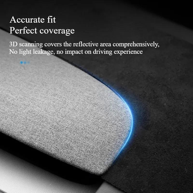 For Tesla Model 3/Y Juniper 2025 Suede Dashboard Cover Pad Sunshade Protector Anti-UV Dash Mat Sun-shading Non-slip Accessories