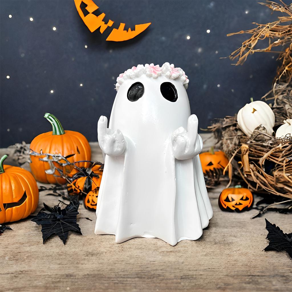 1Pc Resin Finger Ghost Statue Ornaments, Halloween Finger Ghost Decorative Ornaments, Horror Figurine Ornaments Suitable for Home Desktop Decoration.
