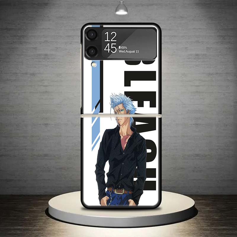 Anime Bleach Ichigo Kenpachi Phone Case For Samsung Galaxy Z Flip 7 6 5 4 3 5G Shockproof Cover Z Flip7 Flip6 ZFlip5 Flip3 Flip4