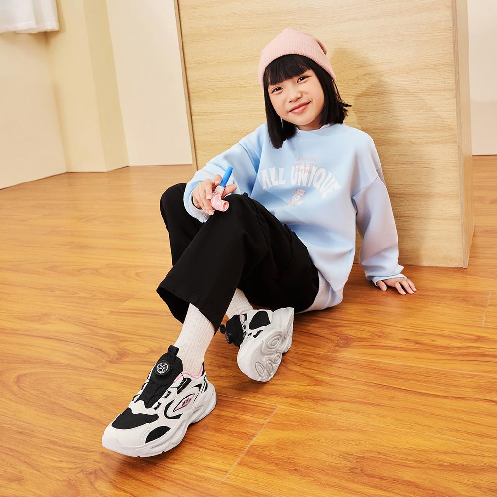 Hongxing Erke Childrens Casual Shoes Kids Sneakers Black Natural-Color 65125302005-004