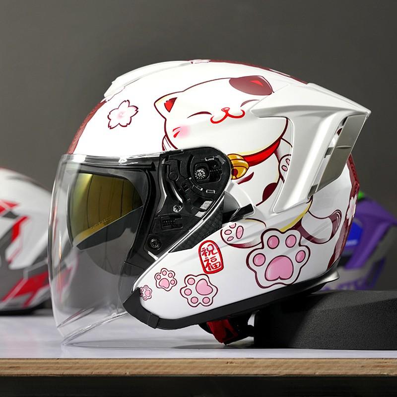 3/4 Open Face Motorcycle Helmet Men Adult Full Coverage DOT ECE Certified Use ABS Material Lightweight Safety Gear