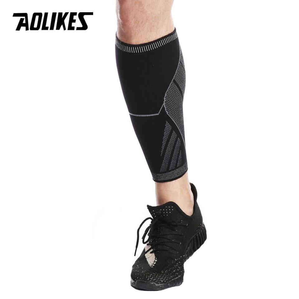 Durable And Safe Aolikes 1Pcs Compression Calf Sleeve Basketball Volleyball Support Calf Elastic Cycling Leg Warmers Football Sport Leg Sleeve
