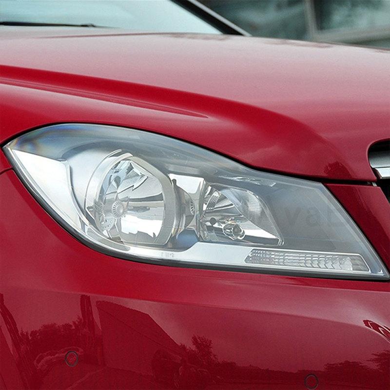PPF Car Headlight Protective Film Transparent Black TPU Sticker for Mercedes Benz C Class W204 C63 AMG 2011-2014 Accessories