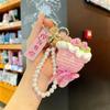 Goddess Festival Crocheted Rose Keychain - Creative Handheld Bouquet Gift for Women's Day