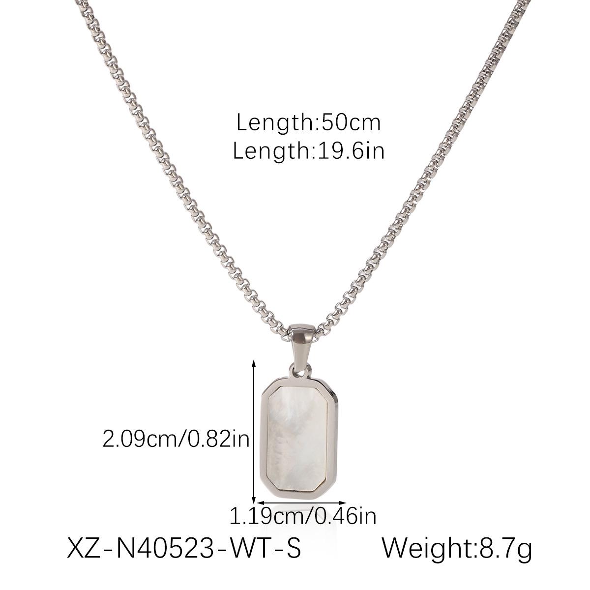 

Европейское и американское роскошное ожерелье-подвеска из нержавеющей стали и натурального камня для женщин