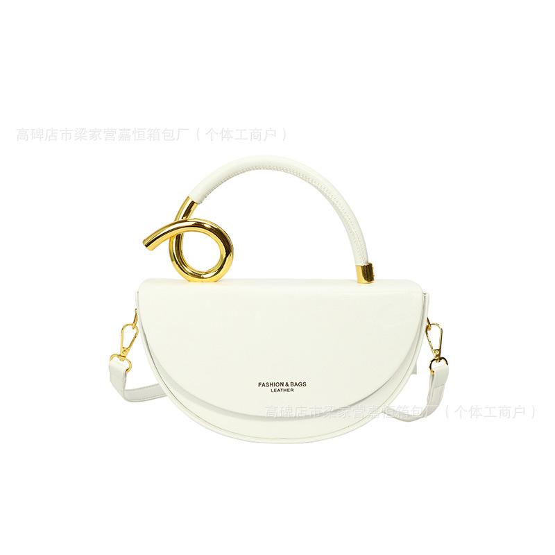 Fashion niche handbag simple new high-end messenger bag women's saddle bag