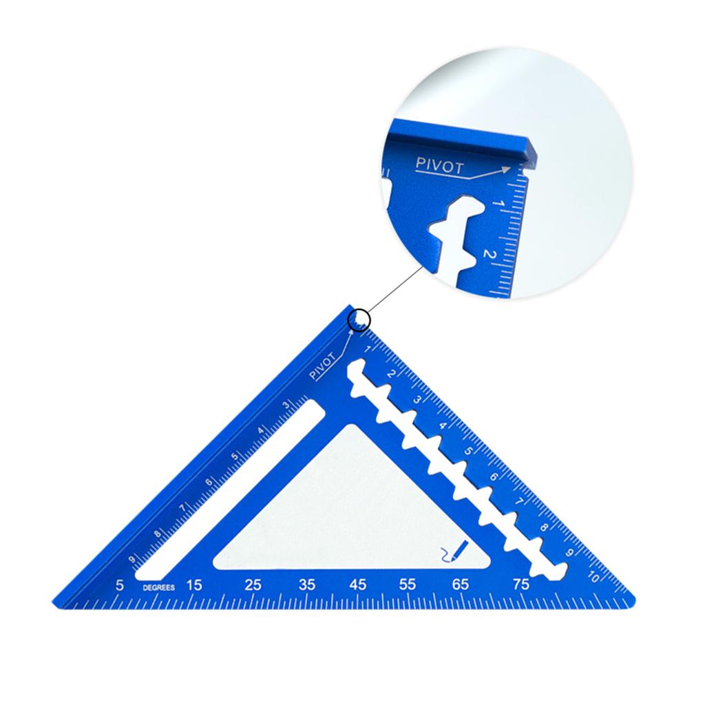 4inch Triangle Ruler Measurement Tool Aluminium Carpenter Tools Inch Metric Angle Ruler Speed Square Woodworking Tool