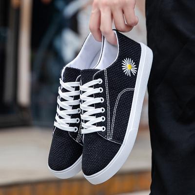 Zapatos de hombre verano transpirables de lona zapatos casuales para hombre versátiles zapatillas de skate estudiante caña baja lino