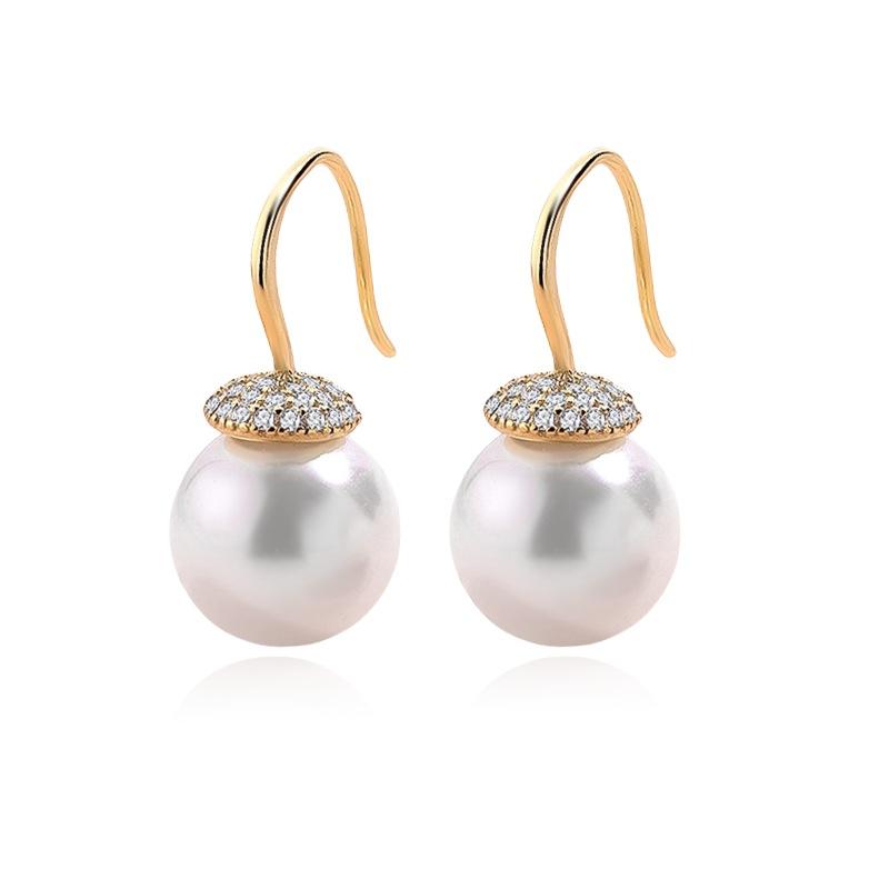 Minimalist Classic Earrings with Female Niche Design, New Earrings with High-end Temperament, Inlaid Earrings золотой