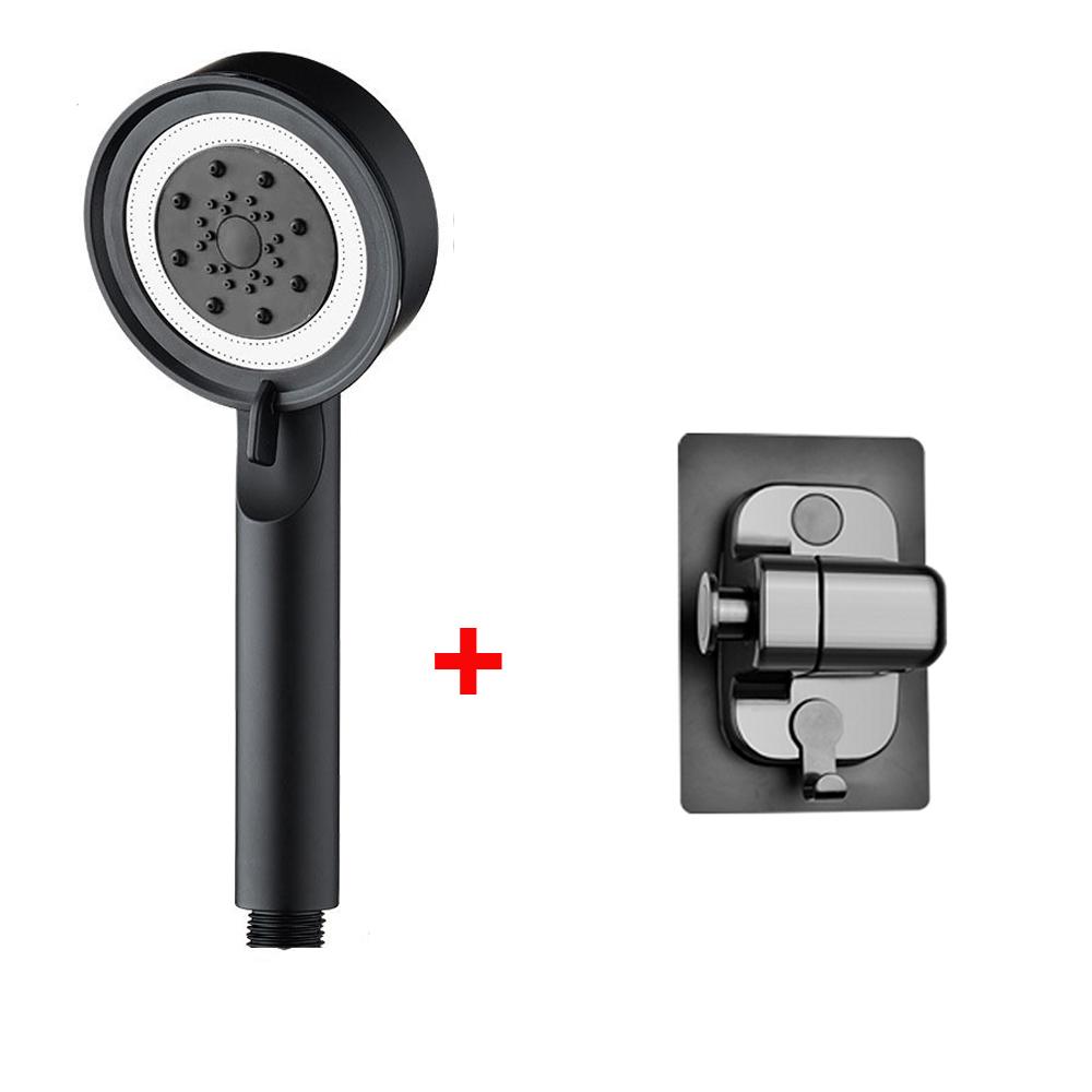 5 Modes Bathroom Shower Head Handheld HighPressure Water Saver Showerhead Portable Black Rainfall Massage Shower Nozzl