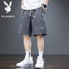 PLAYBOY Herren atmungsaktive lässige Shorts aus Eis-Seide