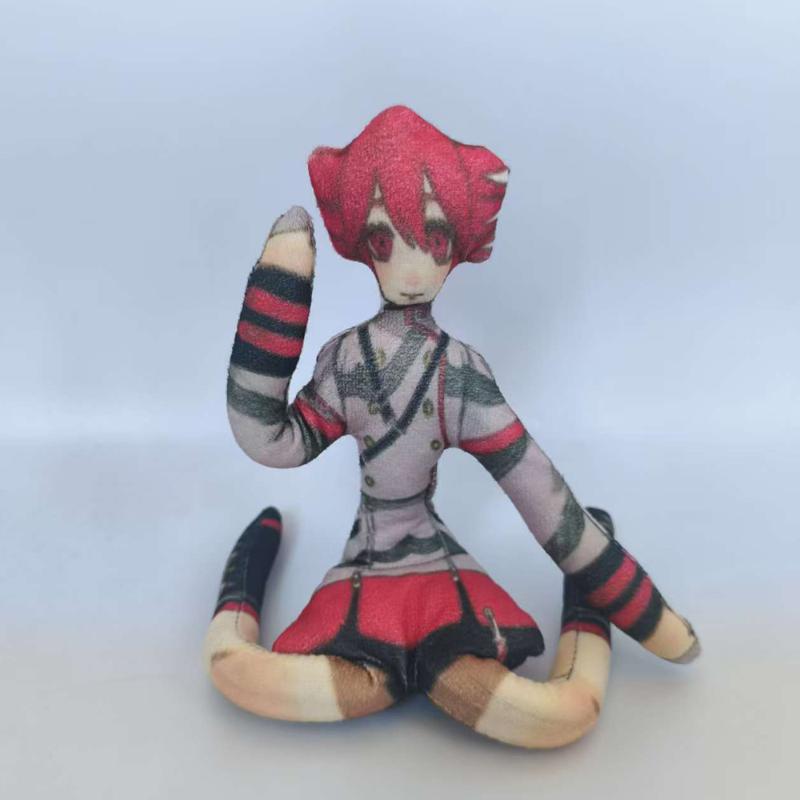 Anime Kasane Teto Cosplay Doll Plush Stuffed Toy Cute Figure Room Decoration Abstract Wire Skeleton Doll Gifts