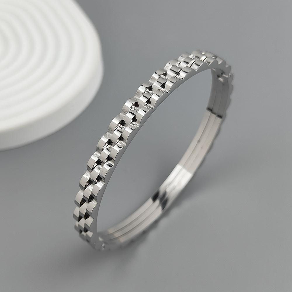 

Charming Stainless Steel Gold-plated 18K Gear Shape Women s Bracelet, High Quality Waterproof Jewelry, Wedding Party Gift серебряный