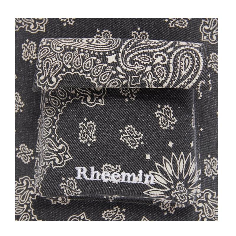 Rheemin Paisley Bucket   Charcoal Black