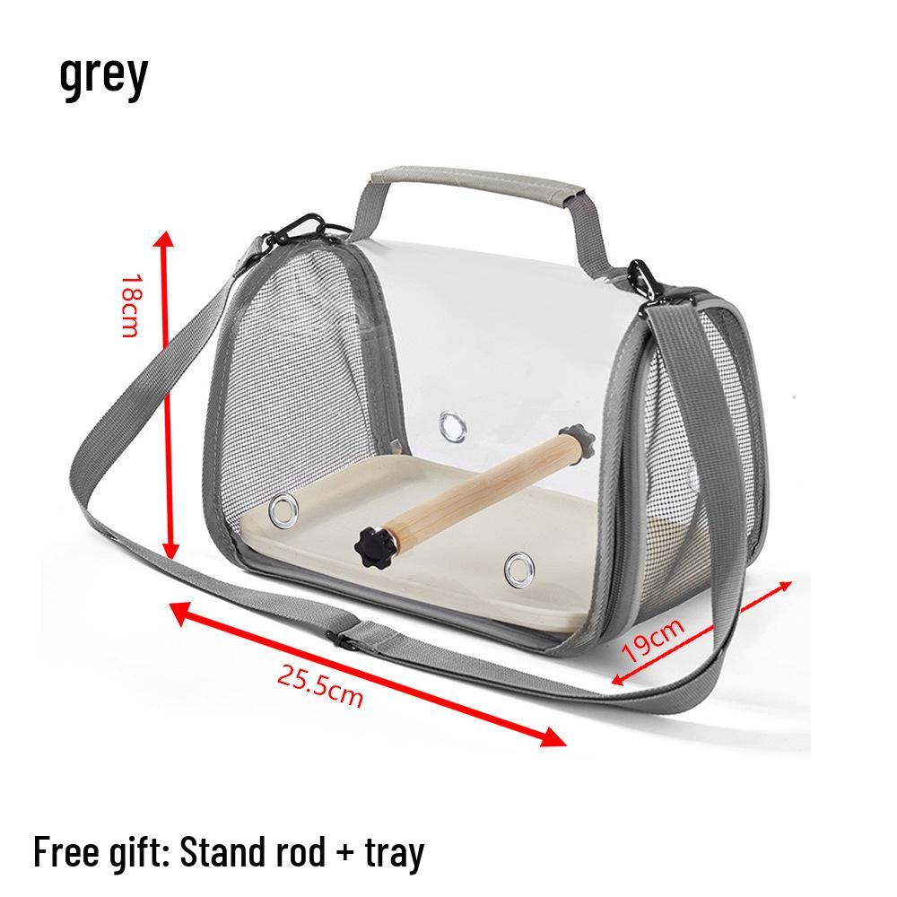 Opvouwbare Crossbody Vogelrugzak voor Papegaaien - Transparante Reiskooi voor Valkparkieten en Kleine Huisdieren
