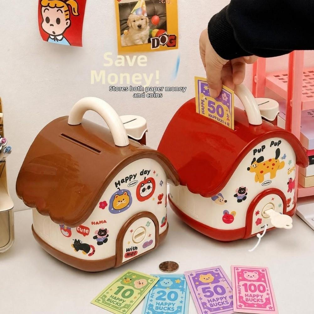 Creative House Shaped Piggy Bank Cottage Shaped Savings Piggy Bank Money Saving Box Holiday Gift