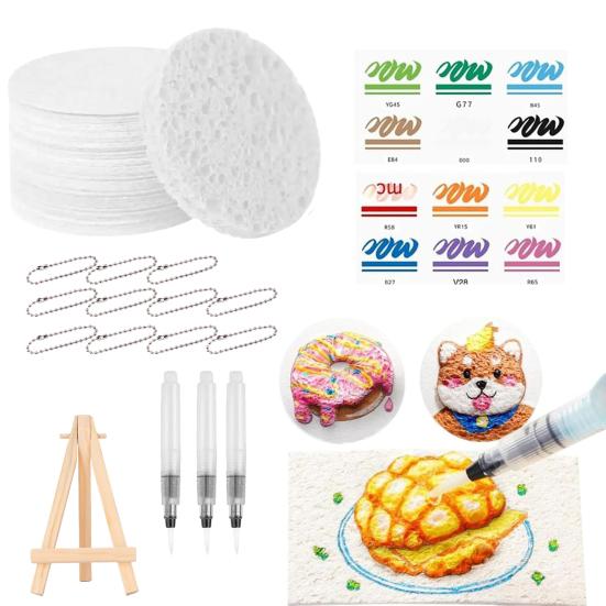 Kouzelná nadýchaná barva sada 3D nadýchaná popcornová kreslicí sada DIY sada pro malování textur Bublinkové kreslicí tužky Umělecké potřeby pro děti Řemesla Pohlednice