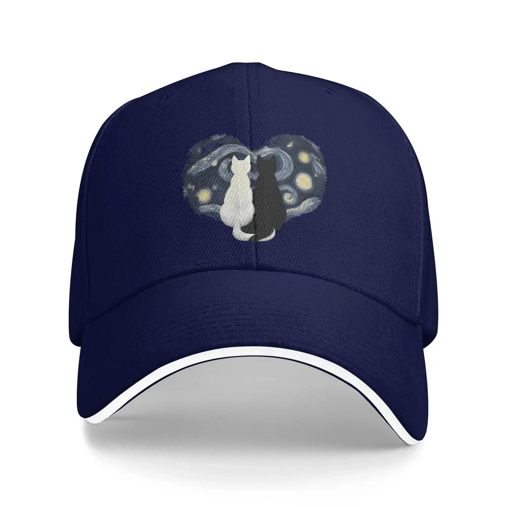 Van Gogh Cat Baseball Cap y2k Cute Hip Hop Hats Summer Unisex Unisex Outdoor Sports Snapback Cap