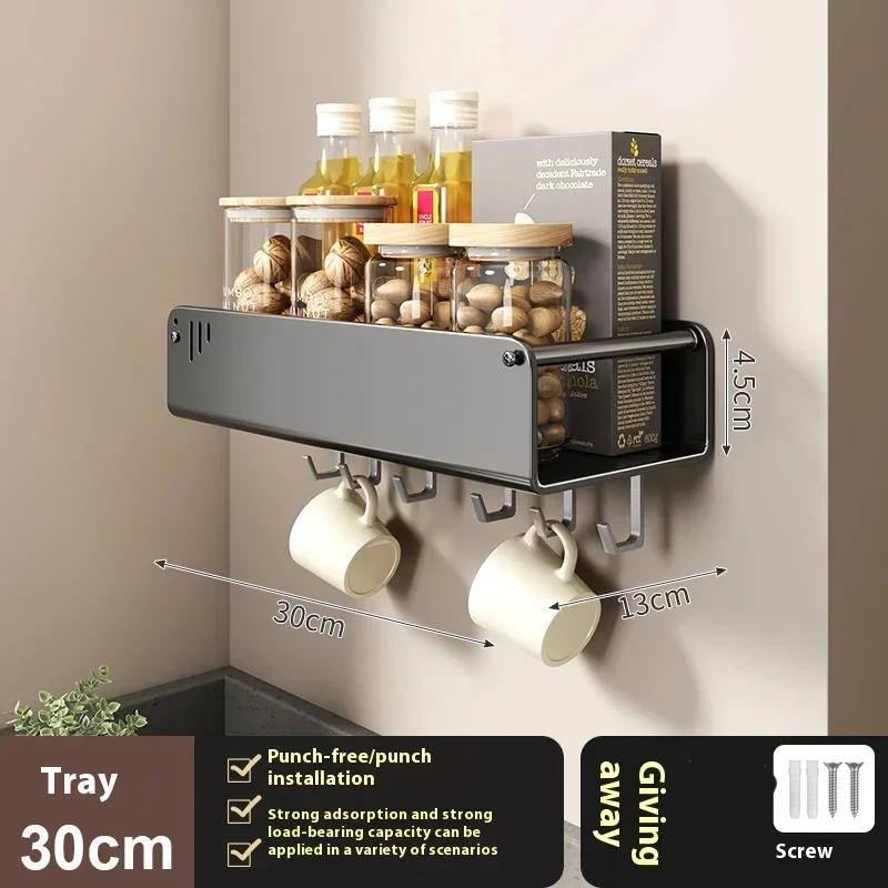 Estante Montado en Pared Estante de Almacenamiento para Especias Accesorios de Cocina Estante Soporte para Cuchillos de Cocina Colgador Estante Organizador de Estantes