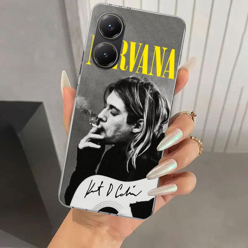 Retro Singer Kurt Cobain Phone Case for Xiaomi Poco X5 X6 X7 Pro F7 Ultra M7 Redmi 15 15C 13 13C 12 12C 10 10A 10C 9 9A 9C 9T Sh
