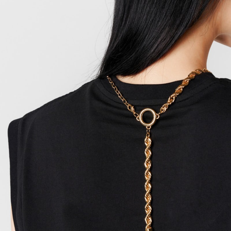 PERSONAL/SERVICE SINGLE ROPE CHAIN NECKLACE / silver