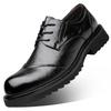 Fashion British Cow Leather Business Dress Shoes for Men Fashion Casual Bog Head Men's Derby Shoes Designer Increase Platform Shoe Male