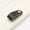 Artificial Leather Nordic Kitchen Wardrobe Cabinet Environmentally Soft Drawer Handle Leather Handle Door Pulls Furniture Knobs