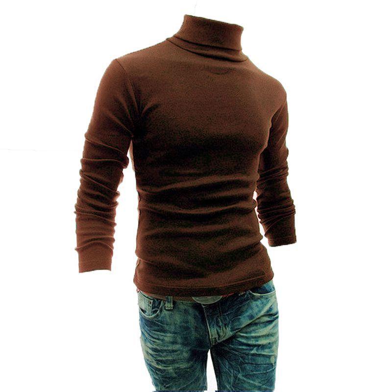 Comfortable Mens High Collar Sweater Turtleneck Long Sleeve Stretch Warm Jumper For Every Occasion