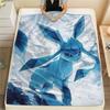 Eevee pattern Flannel Blanket, High quality Comfortable for All Seasons, Home Decor, Warmth and Comfort, Perfect for Gifts.