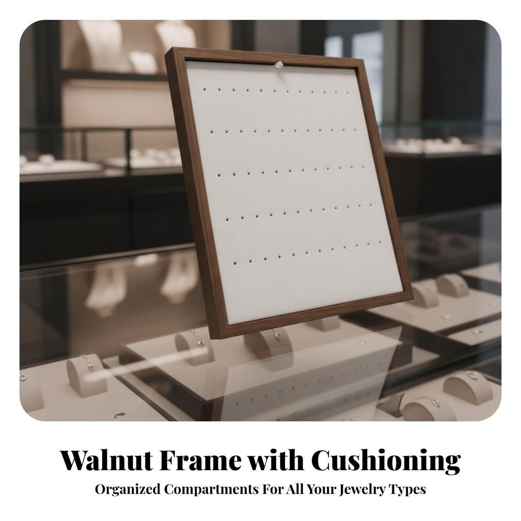 Jewelry Display Stand with Folding Leg Velvet for Countertop, Showroom