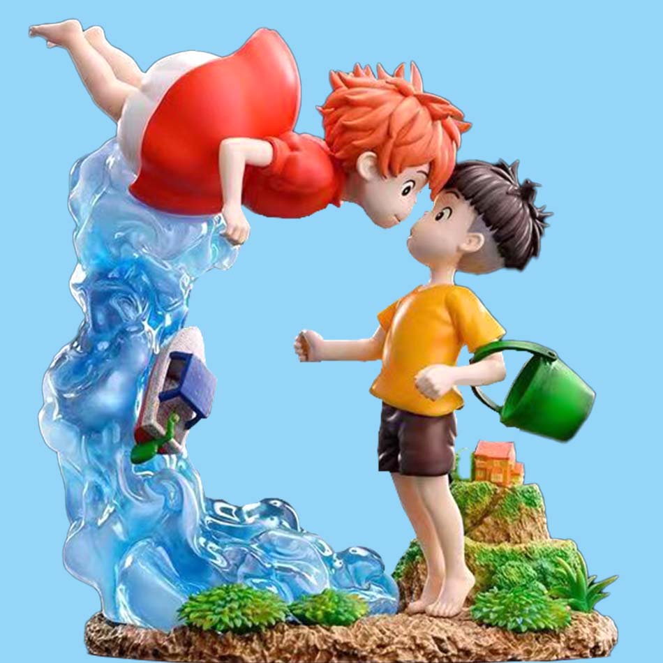 Ponyo On The Cliff Figure Ponyo Sou Sky Seagal Figure Pvc Statue Anime Action Figurine Model Doll Collection Toy Birthday Gift