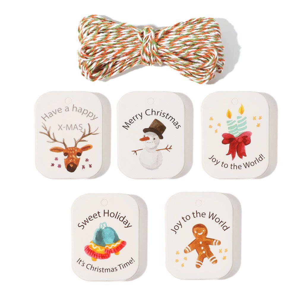 

Party Cards Xmas Decoration Wrapping Supplies Christmas Labels Hang Tags Kraft Tag Gift Wrapping 4