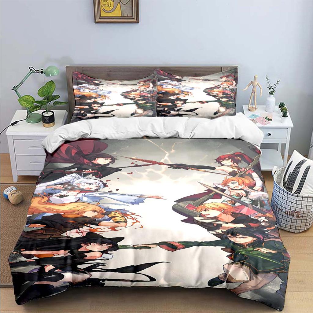 3D Fashion Cartoon R-RWBY Print Bedding Sets Bed Supplies Set Duvet Cover Bed Comforter Set Bedding Set  Luxury Gift