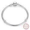 Bracciale Argento 925 Originale 17-20CM Stella Luna Sole Quadrifoglio Zircone Verde Bracciali Adatti Fai da Te Ciondoli Gioielli Compleanno Regali