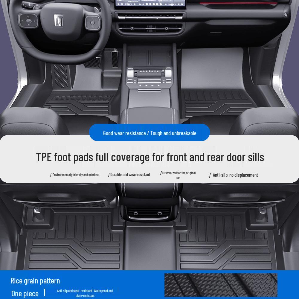 Tank TPE Car Floor Mats for Models 300, 400, 500, 700 - Full Coverage Waterproof Silk Coil Mats with Door Sill Protection